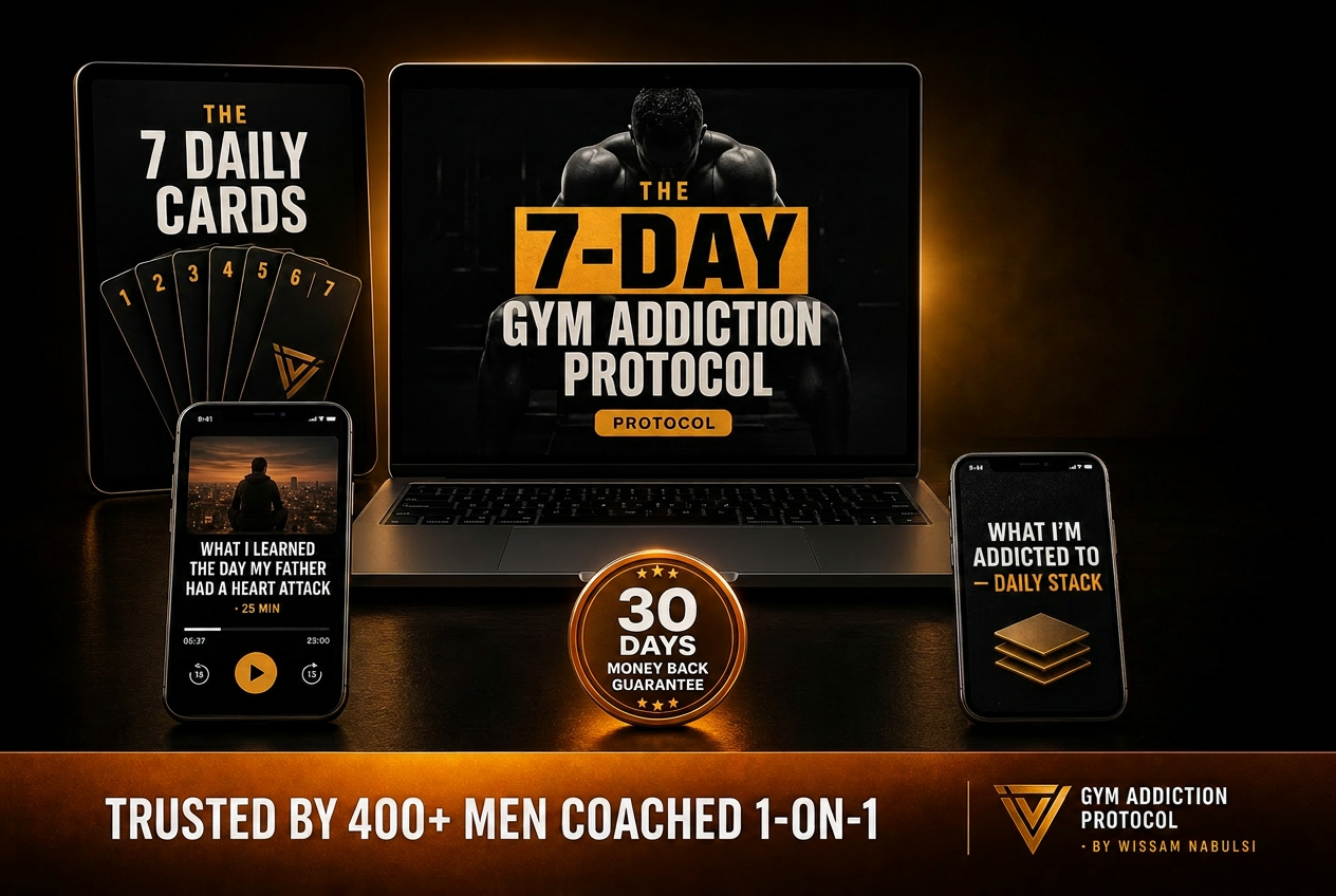 Everything you get: The 7-Day Gym Addiction Protocol, 7 Daily Cards, and all bonuses